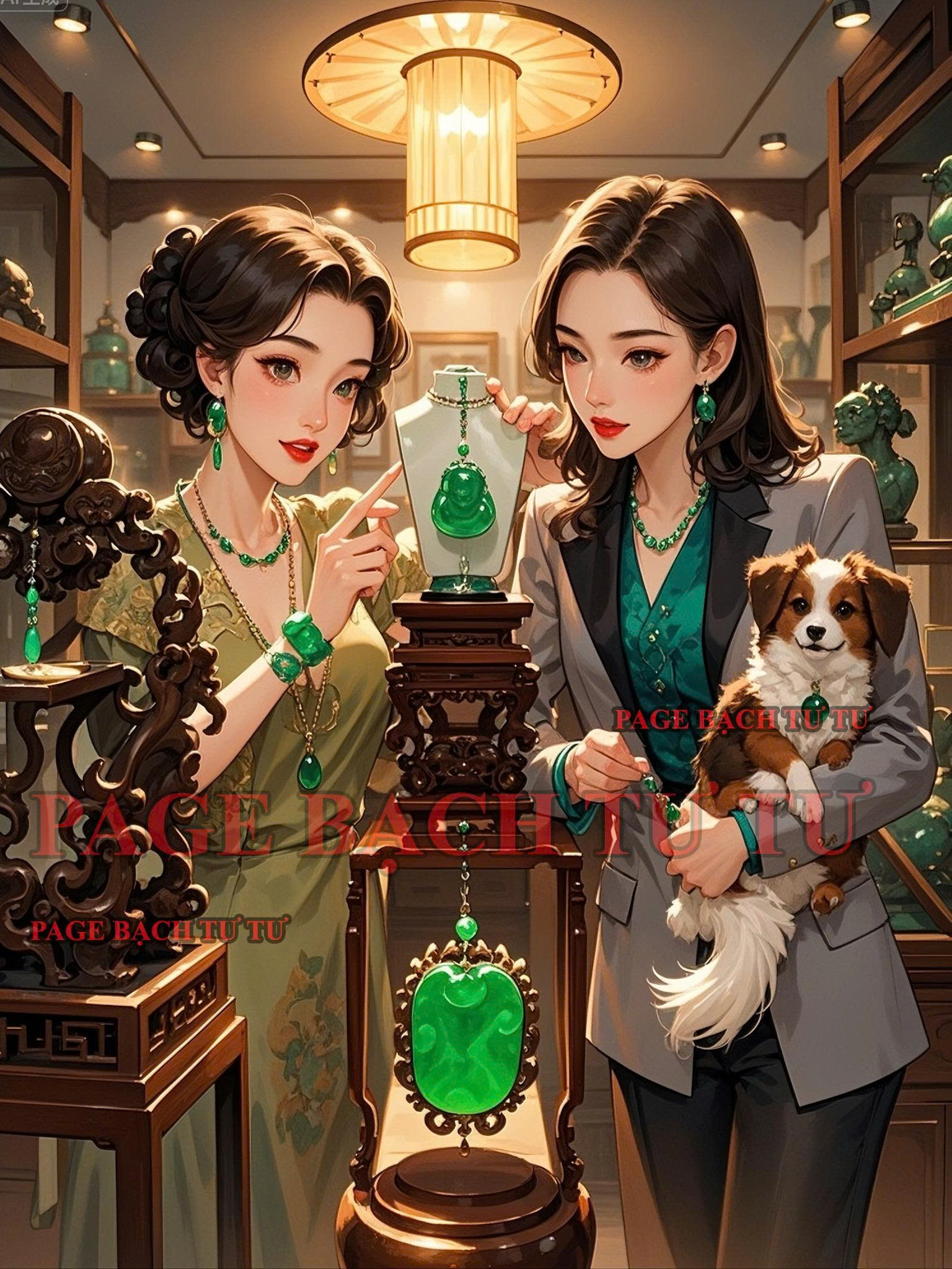 Dây Chuyền Kim Cương Và Con Chó